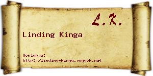 Linding Kinga névjegykártya